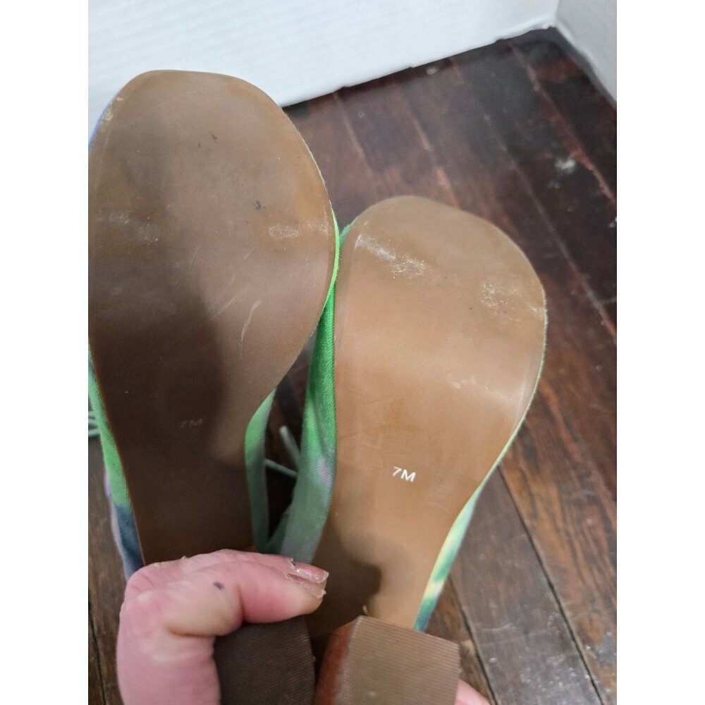 Jeffrey Campbell Lita Fab Tie Dye Neon Green Purple Platforms size 7 - Picture 8 of 12